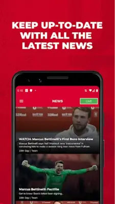 Middlesbrough FC Official android App screenshot 1